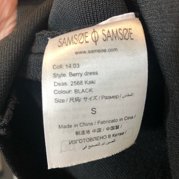 Samsoe & Samsoe | Berry Open Back Skater Dress in Black - Picture 11 of 12